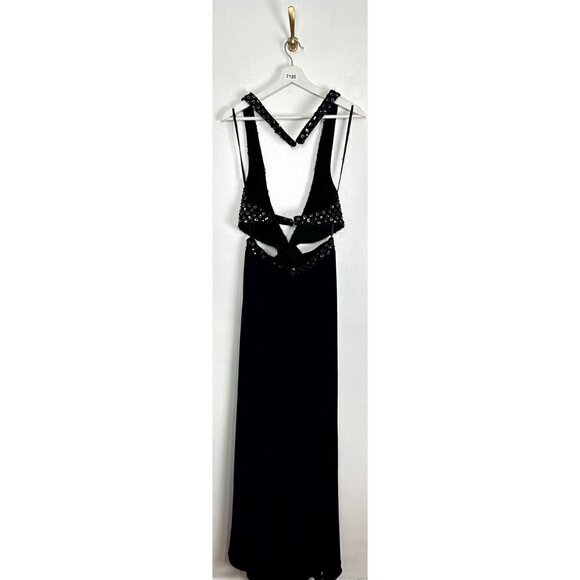 MAC DUGGAL Sequin Sheath Gown in Black Size US 6 - Picture 8 of 13